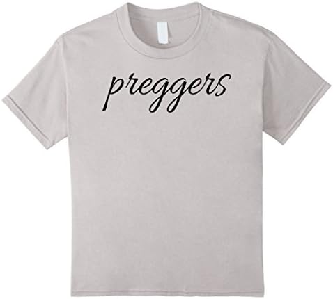 Kids PREGGERS Women's Pregnant Pregnancy T-Shirt 12 Silver