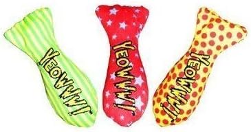 Duckyworld Yeowww 3-pack Stinkies Sardines-Catnip Filled Sardine-Fish Cat-Kitten Toys!