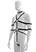 mywaxberry black leather body harness slave bondage bdsm sexy male men handcuffs lingerie suit