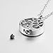 Valyria Cremation Jewelry Stainless Steel Filigree Tree of Life Charm Urn Pendant Necklace