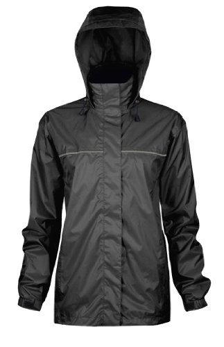 Viking Women's Windigo Waterproof Packable Rain Jacket, Black, XX-Large