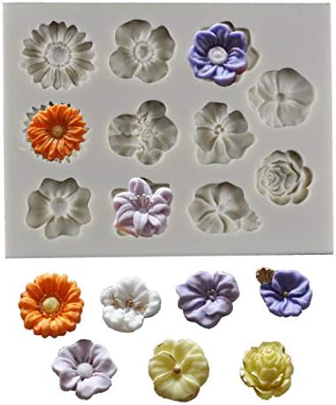 SaSa Design Flower silicone mold fondant mold cake decorating tools chocolate gumpaste mold