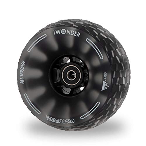 IWONDER Cloud Wheel Electric Skateboard Wheels All Terrain Off Road 120mm 78A Translucent Urethane Patented Damping Foam Core Longboard Wheels