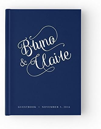Navy Blue Wedding Guest Book Customizable, Navy Guest Book, Personalised Wedding Guest Book, Wedding Guestbook, Navy Guest Book