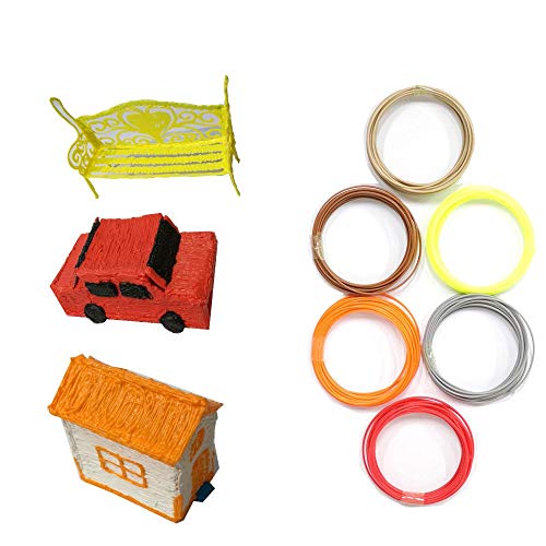 1.75mm PCL Filament Refills for 3D Drawing Pen, Accessories Consumables Only for Low Temp 3D Printer Pen, Non-Toxic, No Odor, Safe to Use, 12 Pack for Longer Drawing