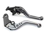CTG CH-165 Adjustable CNC short Brake and Clutch Levers for SUZUKI GSXR750 1996-2003-Grey