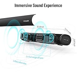 littoak Small Sound Bar for TV, Soundbar with