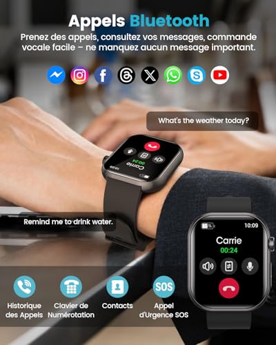 2026 New Men's Smart Watch with ECG, HRV, Blood Pressure, 1.97 Inch AMOLED Health Watch with 24H Heart Rate Tracking, SpO2, Sleep Tracking, BMI, iOS Android