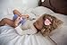 Bundle Monster 10 pc Baby Girls Multicolor Embroidered Design Soft Fabric Hair Clip Accessories - Set 2: Adorable Angel
