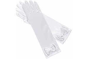 AWOCAN Girls Princess Dress up Bows Kids Size Formal Gloves