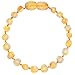 Baltic Amber Teething Bracelet/Teething Anklet For Babies, Toddlers & Kids (Unisex, Raw Unpolished Honey, 5.5