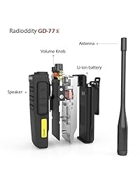 Radioddity GD 77S DMR Radio de dos vías correa digital   analógica VHF   UHF Walkie Talkie de largo alcance 1024CH, aviso de voz, uso comercial, con cable de programación, auricular original y 2 antenas