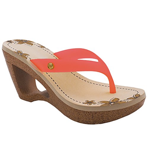 New Women Fashion Flip Flop Thong Sandal Jelly Rubber Wedge Heel Platform Shoes Trends SNJ SHOES