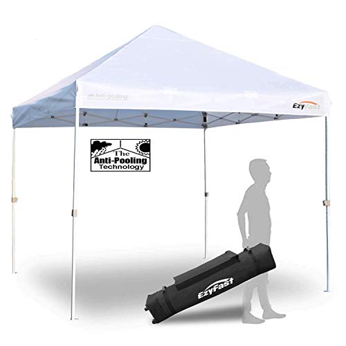 EzyFast Antipool Pro Commercial Canopy for Rain or Sunshine, White Heavy Duty 10×10 Pop Up ...