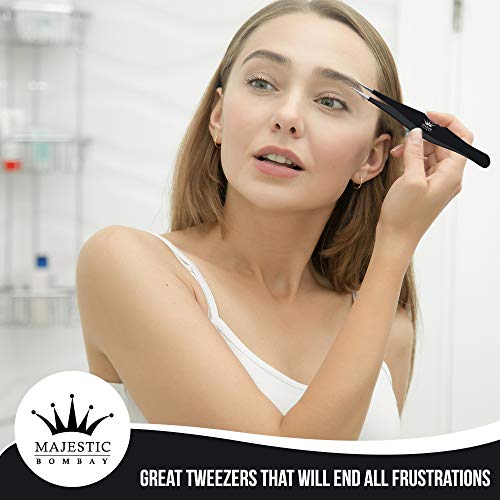 Surgical Tweezers for Ingrown Hair - Stainless Steel Precision Sharp Tweezers for Splinters, Ticks and Glass Removal - Best for Eyebrow Hair, Facial Hair Removal
