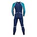 NATYFLY Kids Wetsuit, 2.5mm Neoprene Thermal Swimsuit, Full Wetsuit for Girls Boys and Toddler, Long Sleeve Kids Wet Suits for Swimming (Blue-2MM-Long Sleeve, 6)