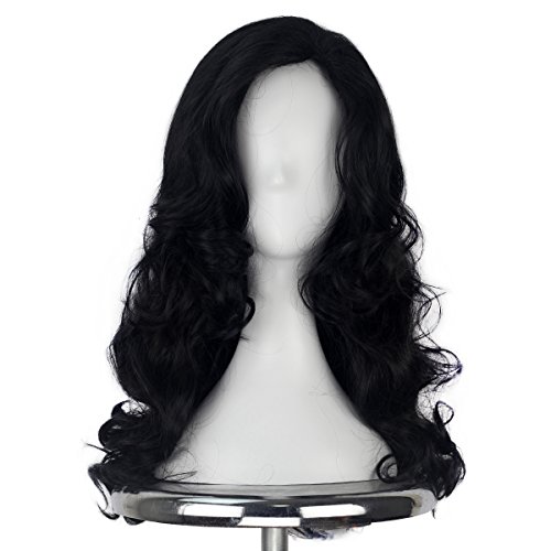 Miss U Hair Women Girl Long Curly Black Cosplay Costume Wig Halloween Party C370