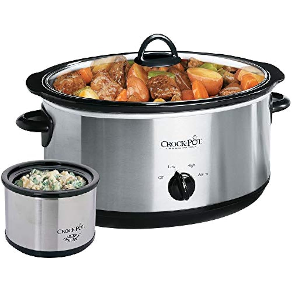 Crockpot SCV803SS Quart Manual Slow Cooker 16 Oz Little Dipper Food