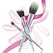 Makeup Brushes, Makeup Brush Set, soled 10 PCS Premium Crystal Handle Synthetic Essential Cosmetics Brush Kit with Leather Bag for Face Powder Foundation Blending Blush Concealer Eye Shadow Brush