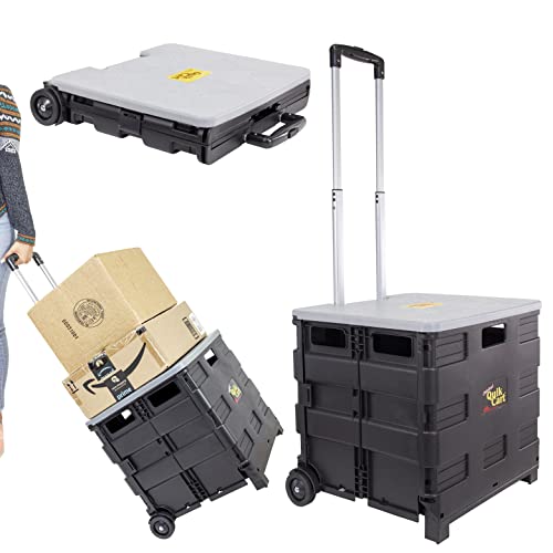 dbest products Quik Cart Collapsible Rolling Crate on Wheels for