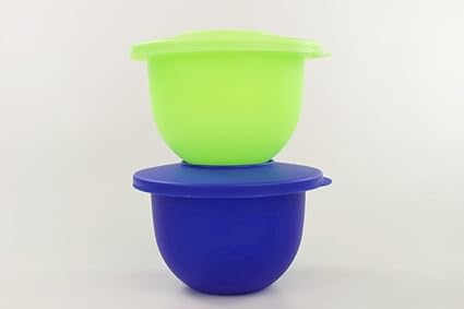 Tupperware Maximilian Lot de 5 bols 7,8 l rose + 4,5 l vert + 3 l jaune + 1,4 l orange + 600 ml jaune