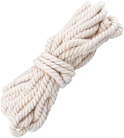 8mm Natural Handmade Macrame Craft Rope Cord, Plant Hanger Wall Hanging Crocheting Dream Catcher DIY Craft Bohemia Knitting - 10 Meter(11 yd) Soft Natural Color Twine String