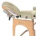Saloniture Professional Portable Massage Table with Backrest - Cream
