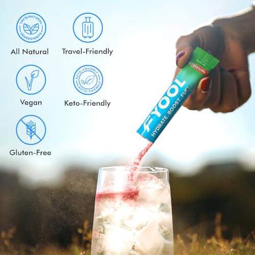 Fyool Hydration Electrolyte Powder | Electrolytes + Vitamins & Minerals | Zero Sugar & Calories | Energy Boost | Gluten-Free | Travel Essentials | Watermelon Flavour | 30 Stick Packs