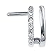 FreshTrends Stainless Steel Sparkle Double Faux Hoop L-Shape Nose Ring