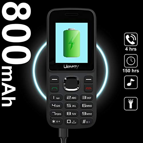 Uleway Basic Cell Phone Unlocked 3G Big Icon Easy to Use Feature Phone
