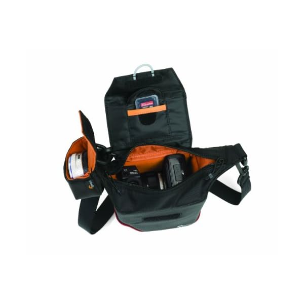 Lowepro Compact Courier 70 Kameratasche für Systemkameras schwarz/rot – Bild 5