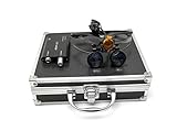 OUBO Brand 3W Surgical LED Headlight w/Filter with 3.5X Binocular Loupes Magnifier Black