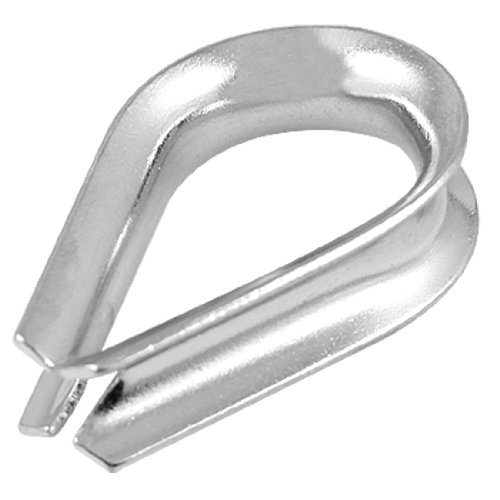 Uxcell 5/32-Inch Wire Rope Thimbles Lifting Gear 304 Stainless Steel, 10-Piece