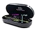 Best Deal on Sunglasses/Eyeglasses Case | 100% | Many Colors | Medium Large | for Men & Women | Metal | Hard | Clam-shell | (AS87 Black with Pouch)