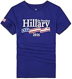 Hillary Clinton for American President 2016 Navy Apparel Tee Shirt Large