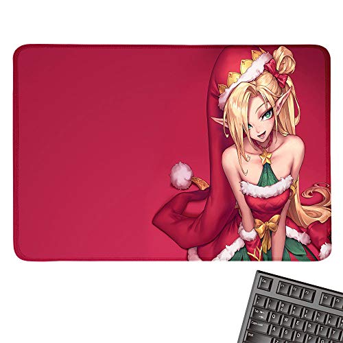 Ambitious Personalized Mouse pad elf Gaming Mouse Pad Custom Jinx E-Sports Gaming Mouse Pad LOL League of Legends Non-Slip Rubber Base W15.7"x L23.6" Inch