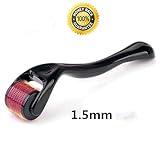 Derma Roller for Face - Microneedle Roller - EZ Skincare 540 Stainless Steel Micro Needles Roller 1.5mm Microneedling -Includes Storage Case