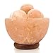 Rakaposhi Natural Himalayan Salt Ball Bowl Lamp, Authentic Stone Mineralamp, Premium Quality Wood Base with Dimmer Switch