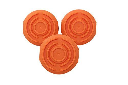 MOTOKU Pack of 3 50006531 Spool Cap Cover for Worx GT WG150s WG152 WG151s WG155s WG160 WG165 WG166 WG167 Cordless String Trimmer Edger Weed Eater Wacker WA6531
