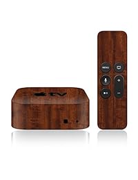 icarbons Madera Oscura Skin para Apple TV 4th Gen. mando Piel incluido 4ª generación