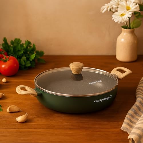 Frigideira de 24 cm com inscrição e tampa de Terapia de Cozinha