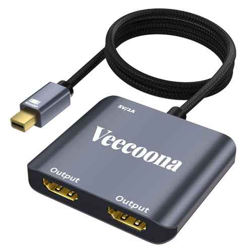 Veecoona Mini DisplayPort Dual HDMI Adapter