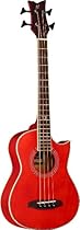 Ortega Guitars D-WALKER-RD Deep Series Extra Short Scale Acoustic Bass with Agathis Top and Body
