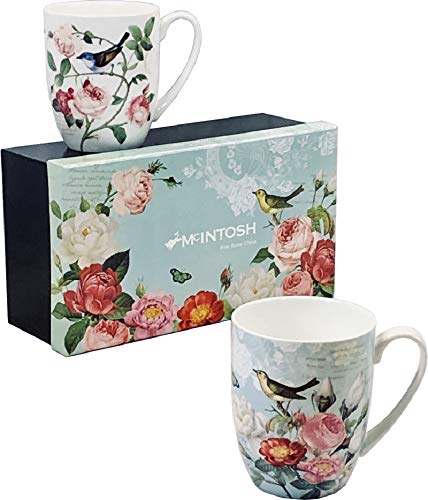 McIntosh Bird Garden Fine Bone China (12 oz) Set of