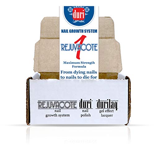 duri Rejuvacote 1 Original Maximum Strength Nail Growth System Base, Top Coat - Nails Hardening, Repair, Chipping, Strengthen, Breaking and Brittle Treatment, by Duri cosmetics (Pack of 1)