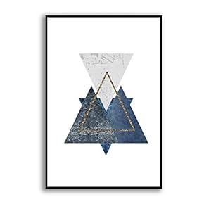 Framed Home Artwork Abstract Geometry for Living Room Bedroom