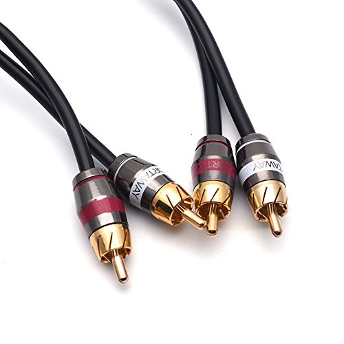 Sydein 3ft/1m RCA Subwoofer Cable, 2RCA Male to 2RCA Male Stereo Audio Cable (3ft/1m)