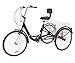 DoCred Adult Tricycles 7 Speed Three Wheel Bike Cruiser Bicycle, 24/26/20 Inch Adult Tricycle w/Low Step-Through Aluminum Frame, Front and Rear Fenders, Adjustable Handlebarsthumb 1
