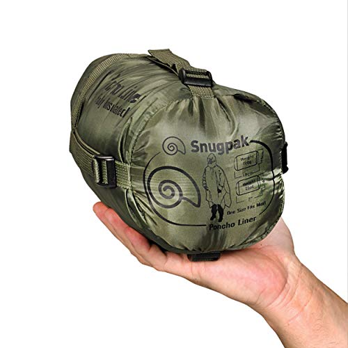 image for Snugpak Poncho Liner, Water Repellent, Lightweight, Dedicated Sleeves 