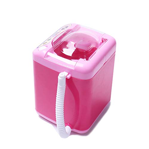 WesGen Makeup Brush Cleaner Device,Miniature Automatic Cleaning Washing Machine Mini Toy (Pink)